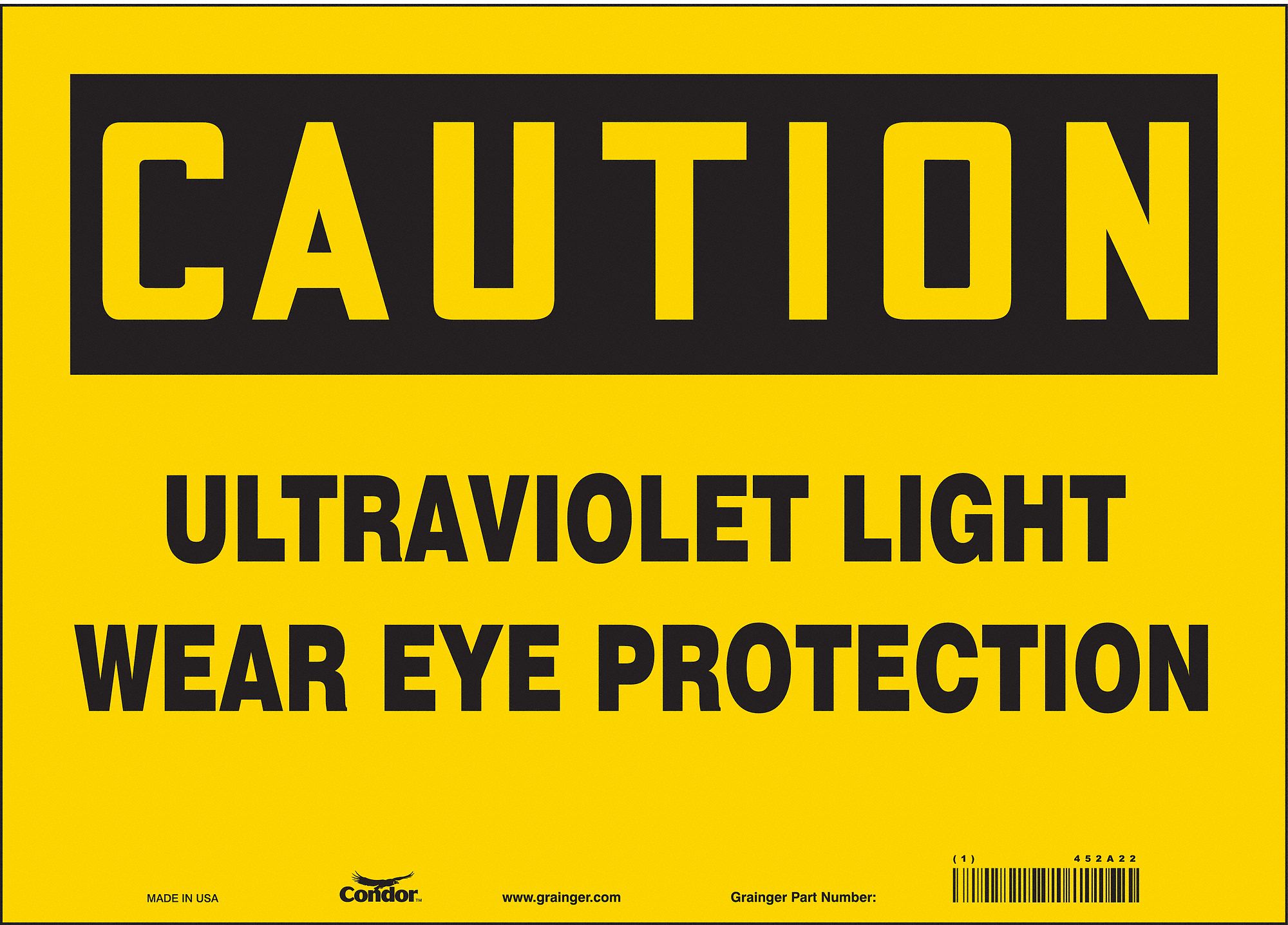 Safety Sign: Vinyl, Adhesive Sign Mounting, 10 in x 14 in Nominal Sign Size, Not Retroreflective