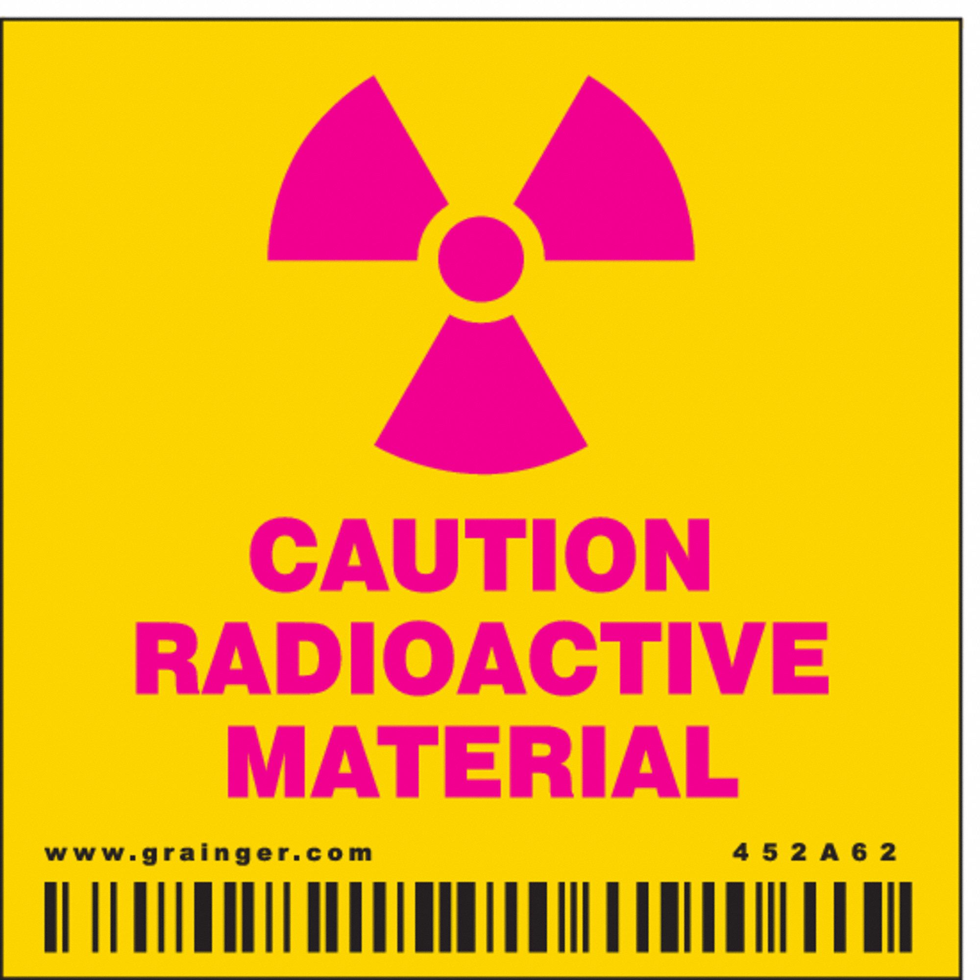 Safety Sign, 2 1/4 in x 2 1/4 in, Vinyl