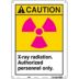 Caution: X-Ray Radiation. Authorized Personnel Only. Signs