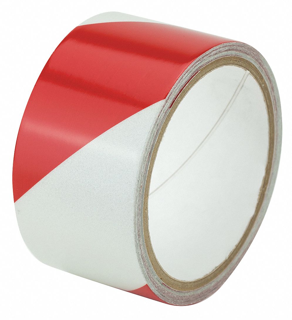 HARRIS Reflective Marking Tape, Striped, Continuous Roll, 2 in Width, 1