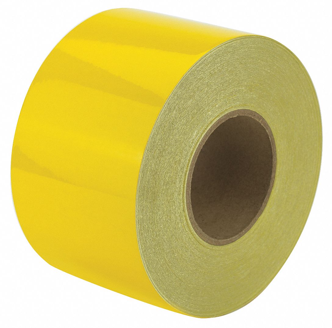 Reflective, Solid, Floor Marking Tape - 452C25|RF8YL - Grainger