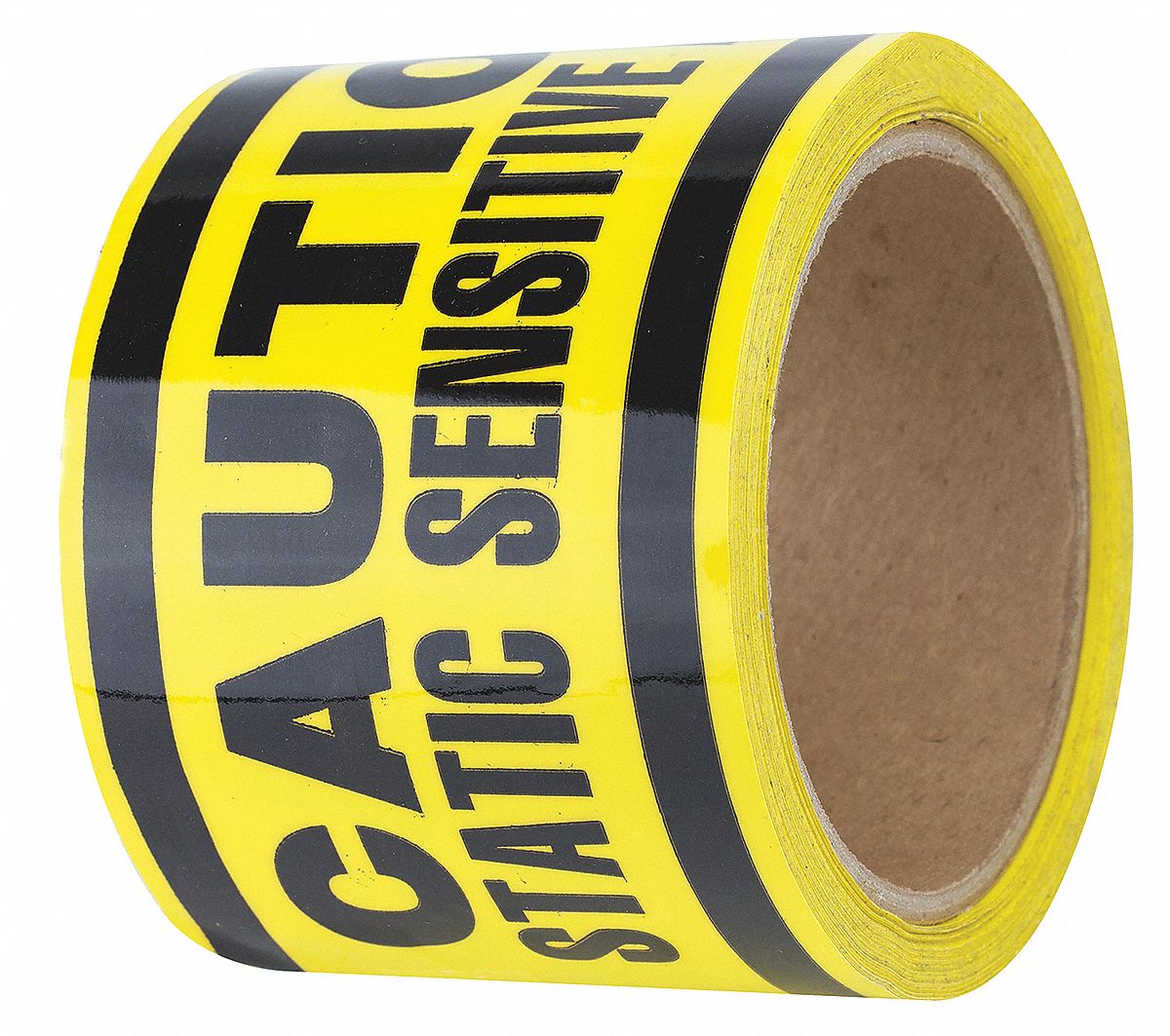 HARRIS Safety Warning Tape, Pattern Solid, Black, Yellow, Width 3 in
