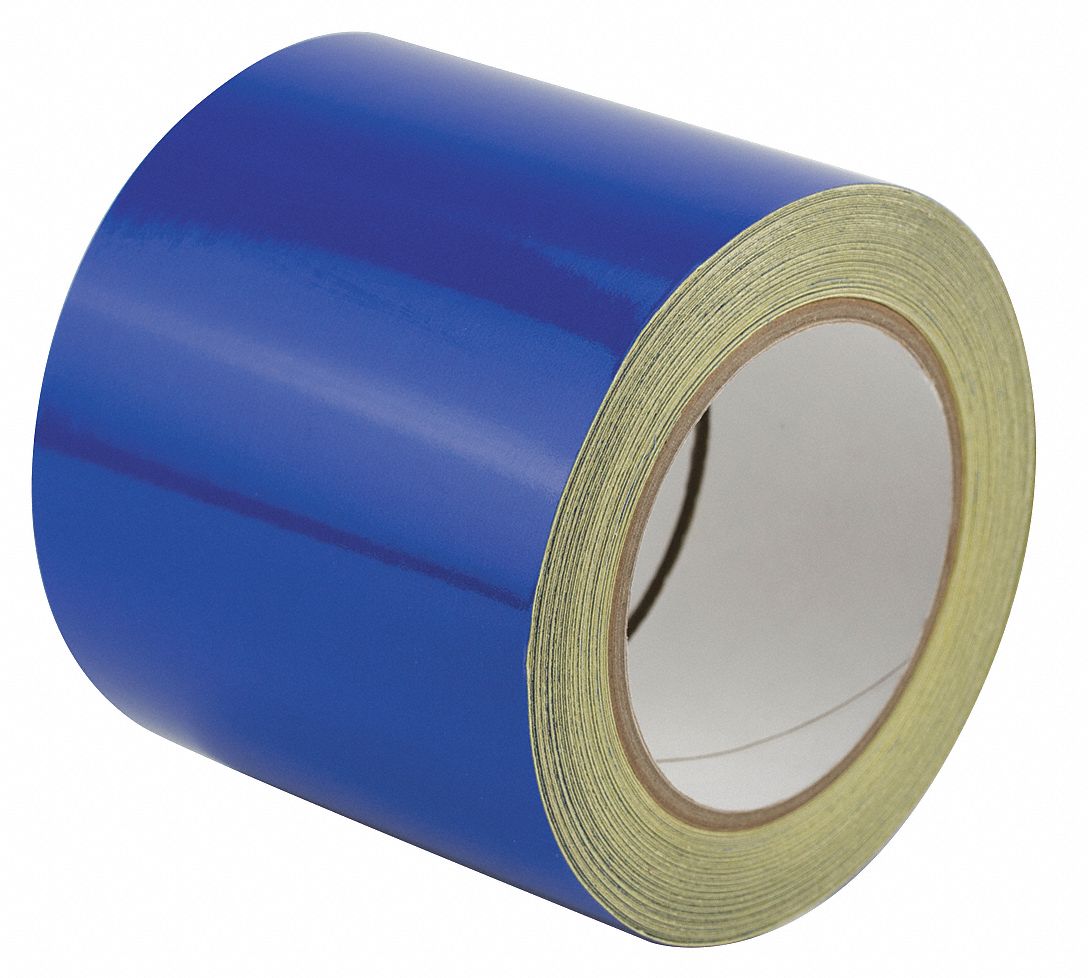 HARRIS Reflective Marking Tape, Solid, Continuous Roll, 4 in Width, 1 EA 452C60ZRF4X50'BL