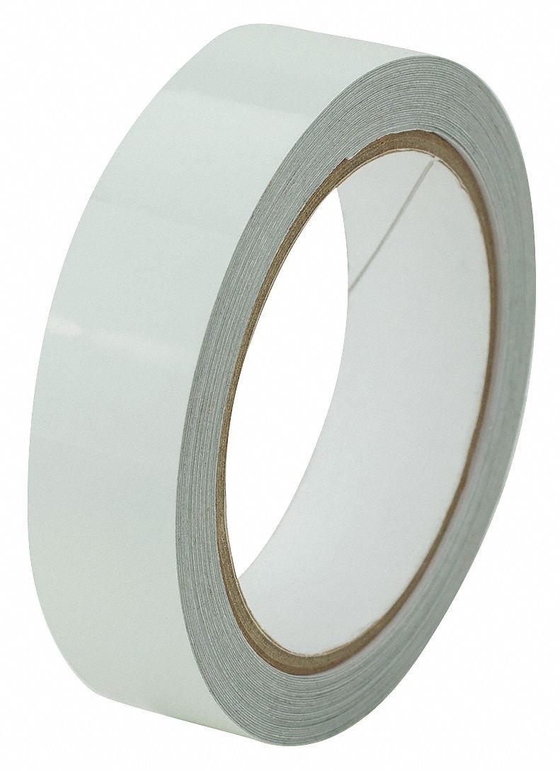 Floor Marking Tape: Glow-in-the-Dark, Solid, White, 1 in x 30 ft, 11 mil Tape Thick, Approved Vendor