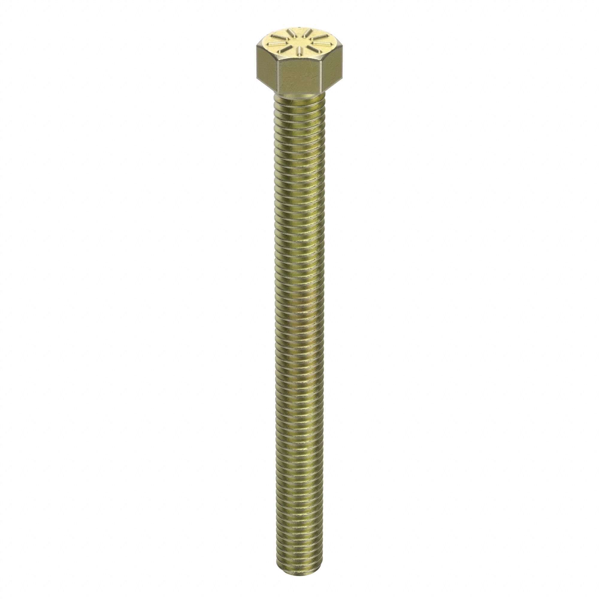 Hex Head Cap Screw: Steel, Grade L9, Zinc Yellow, 3/8"-16, Coarse, 4 in lg, Made in USA*, 10 PK