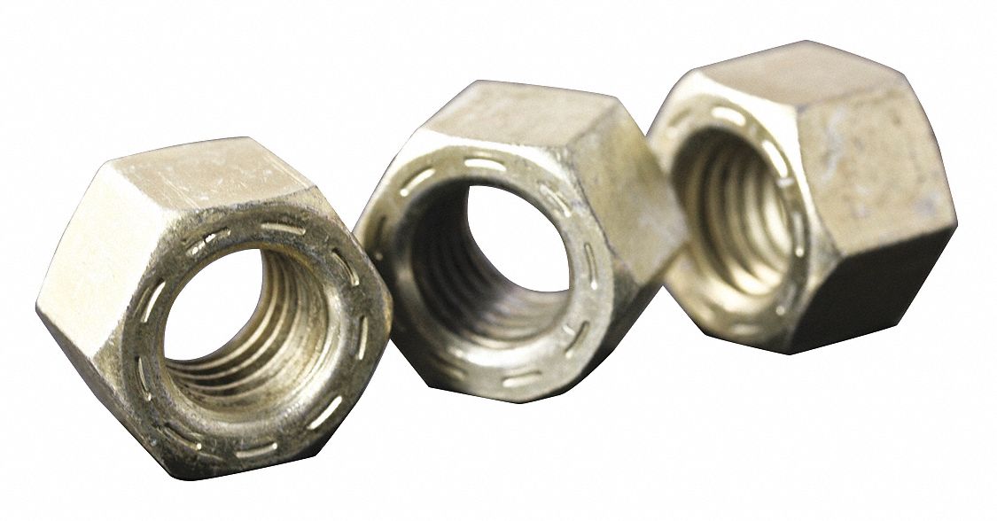 L9 Hex Nut, Hex Nut, Steel, Grade 9, Zinc Yellow CR+3, 3/8"24 Dia