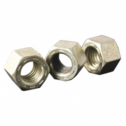 L9 Hex Nut Steel, Grade 9, Zinc Yellow CR+3, 11/2"12 Thread Size