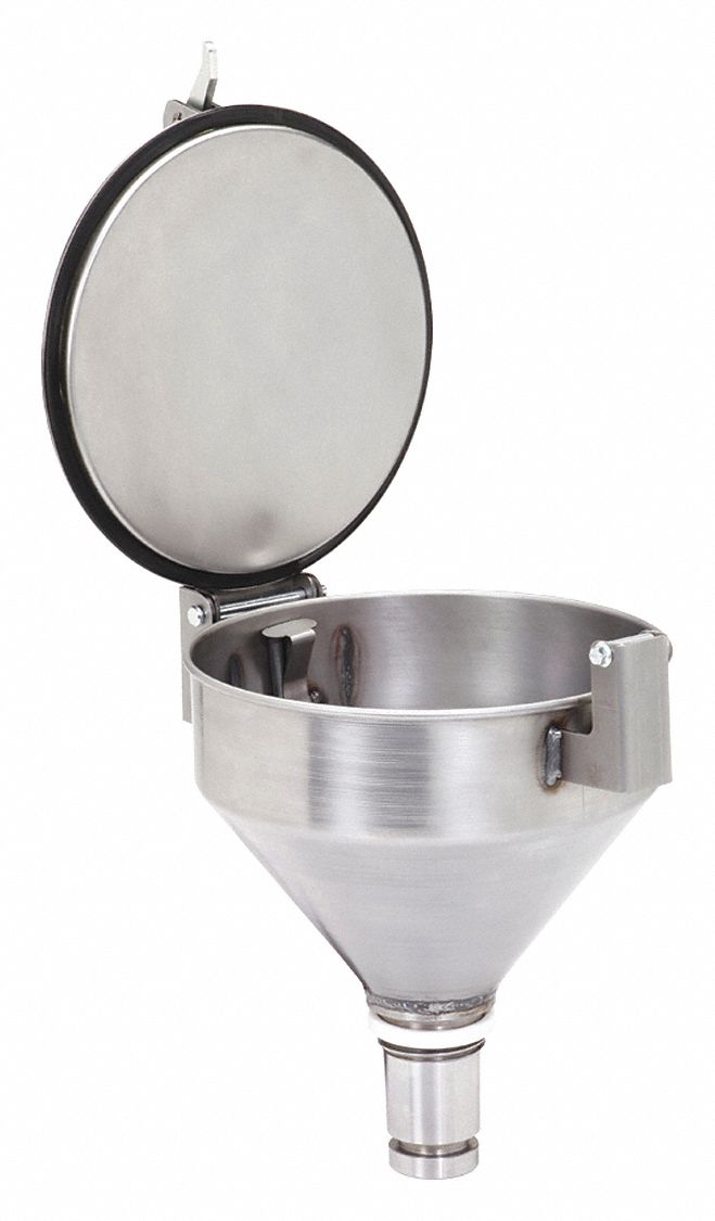 New Pig Burpless Steel Drum Funnel for 5 to 55-Gallon Steel or Poly Drums with 2 NPT Yellow One Hand Sealable DRM1125-YW-NPT 15 x 11 x 13