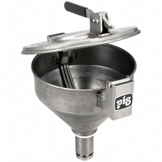 PIG Burpless Stainless Steel Drum Funnel - New Pig