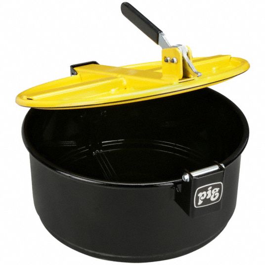 PIG, Latching/Lockable, Black / Yellow, Drum Funnel - 452K67|DRM1210-YW ...