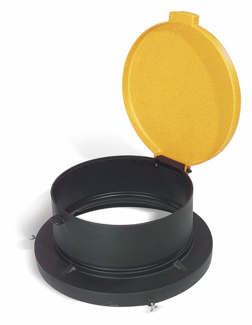 DRUM LID, 24½ IN OUTSIDE DIA, FOR OPEN HEAD STEEL & PLASTIC DRUMS DRUM TYPE, SCREW-ON LID