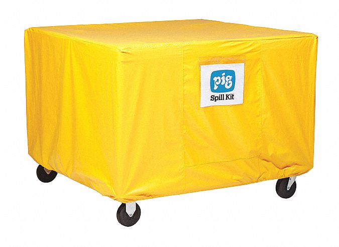 Spill Chest Cover: Yellow, Extra-Large Response Chest, 28 in Ht, 45 in Wd, 49 in Lg