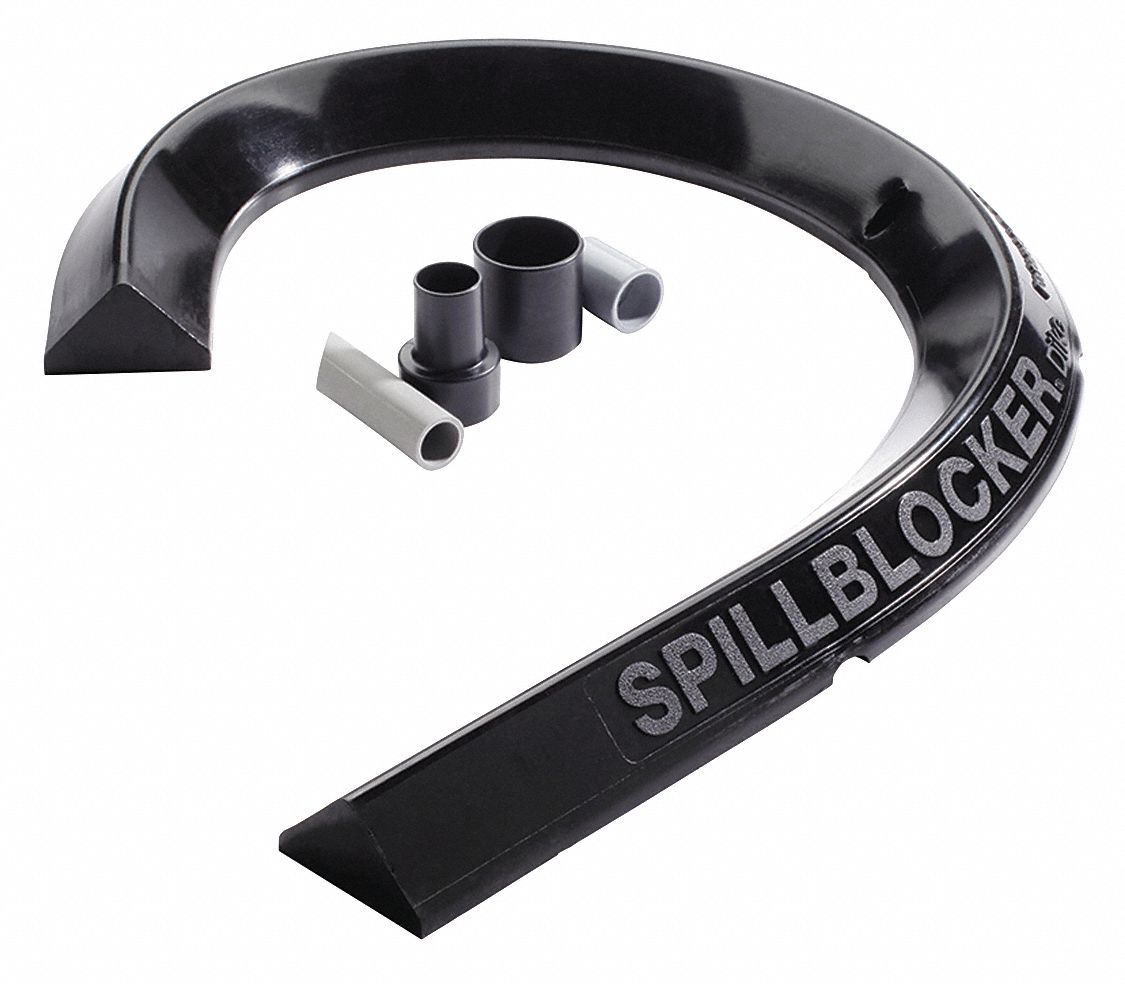 SPILL BLOCKER VACUUM DIKE,BLACK,5 FT L