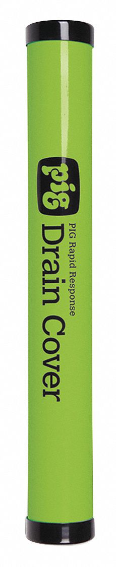 Drain Seal Storage Case: 3 in Dia, 3 in Ht, 16 in Lg, PVC, Green