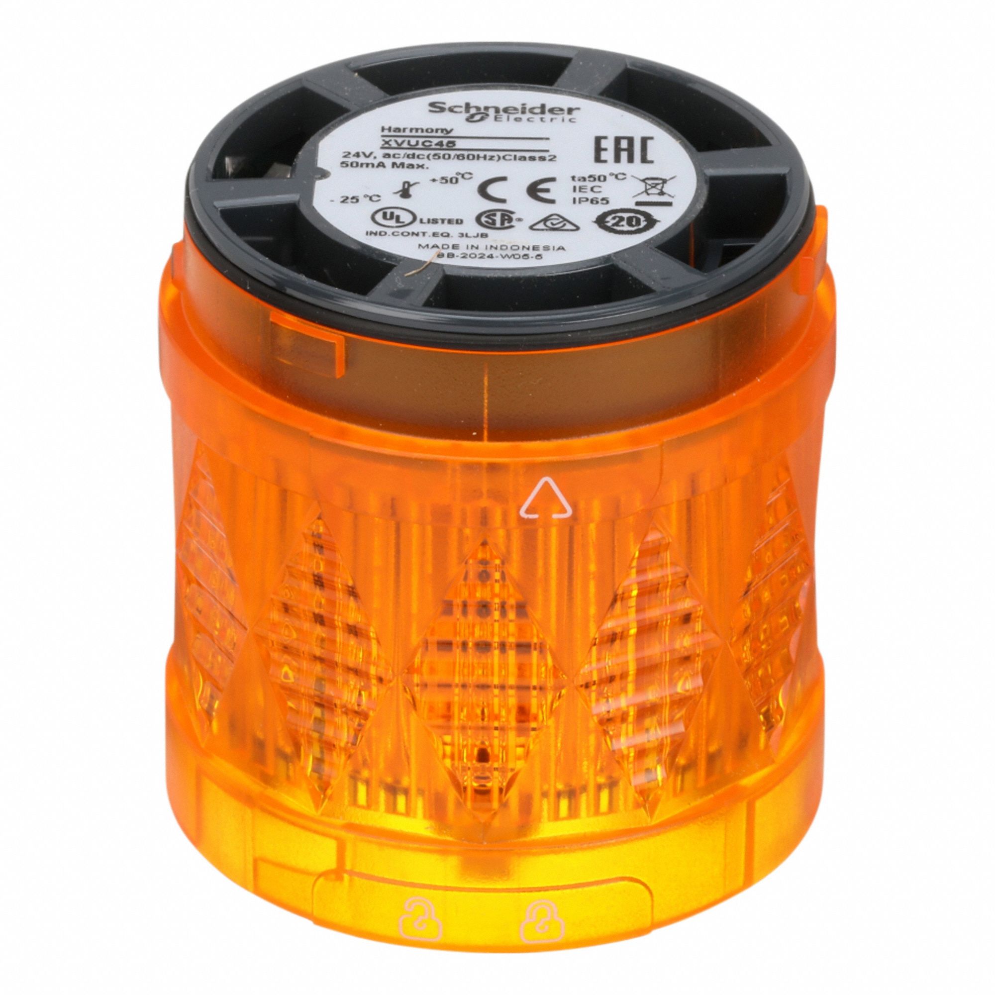 Tower Light Module: Flashing, 24V AC/24V DC, Orange, 60 mm Overall Dia, XVU