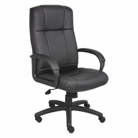 GRAINGER APPROVED Executive Chair, Executive Chair, Black, Vinyl, 20 in ...