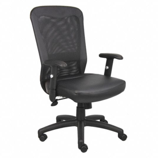 Adj Arm Black Executive Chair 452R25 452R25 Grainger