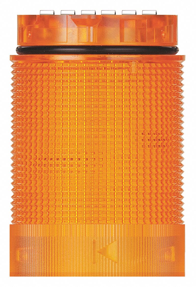 Tower Light Module: Flashing/Strobe, 24V DC, Yellow, 40 mm Overall Dia, 59 mm Overall Ht