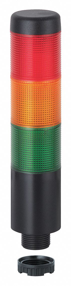 WERMA, 3 Light Tiers, Green/Red/Yellow, Tower Light Assembly - 452T89 ...