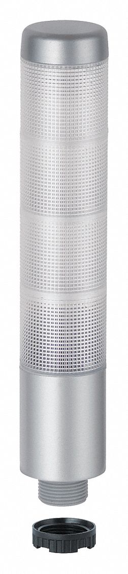 Tower Light Assembly: 4 Tier, Blue/Green/Red/Yellow, Sounder Tier Included, 209 mm Overall Ht