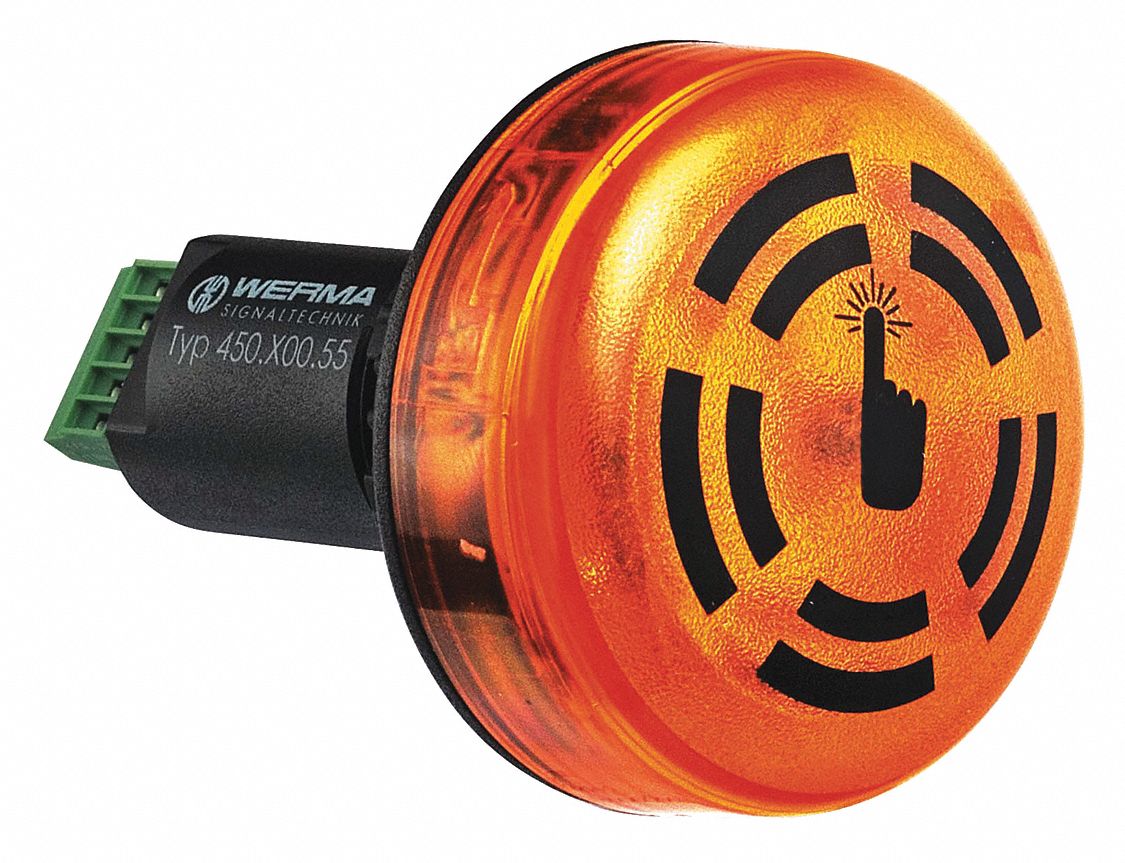 Buzzer: 24V DC, 1 31/32 in Overall Wd, 78 in Overall Lg, 3 1/16 in Overall Ht, LED, 45030055