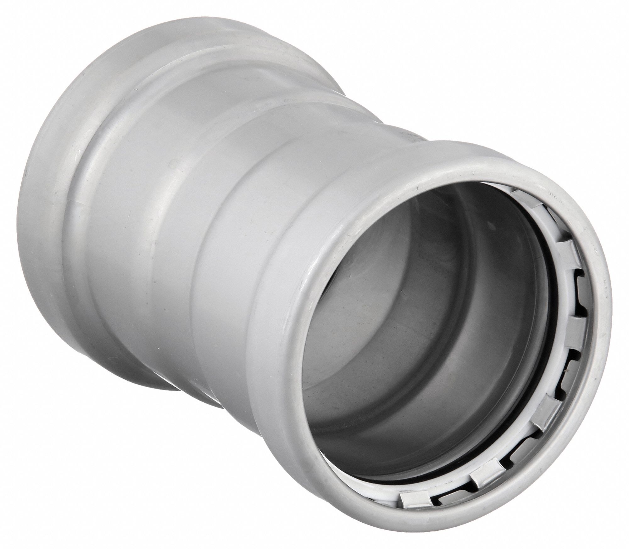 Crimp Coupling Fitting: 2 1/2 in Pipe x 2 1/2 in Pipe Size, Press-fit x Press-fit