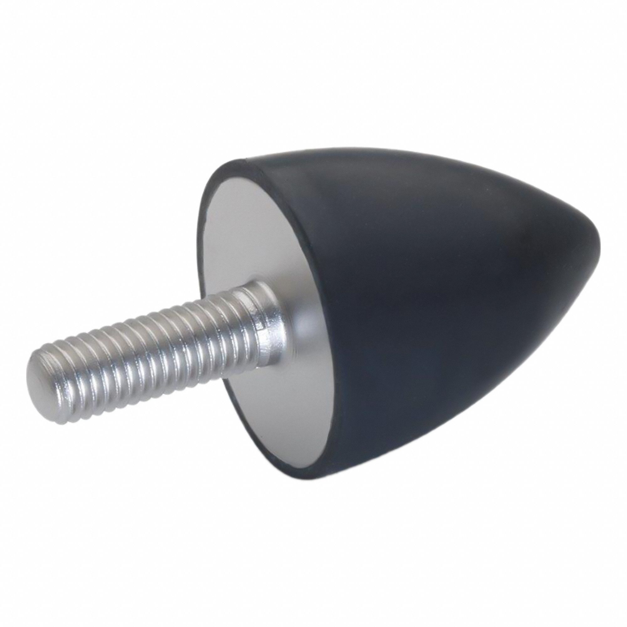 Vibration-Isolating Mount: Conical, Natural Rubber, Male x Non-Threaded Style