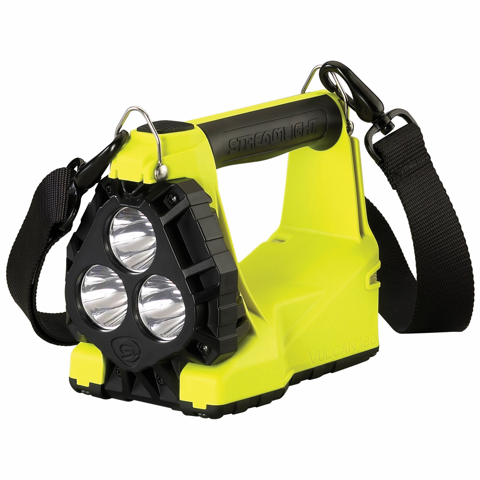 Industrial Lantern: Rechargeable, 1,200 lm Max Brightness, 5.8 hr Run Time  at Max Brightness, Yellow