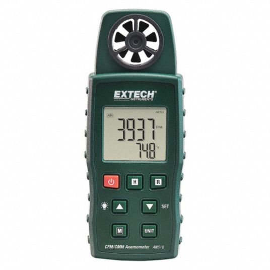 EXTECH Anemometer, Rotating Vane and Thermistor, No, No, 80 to 3,937