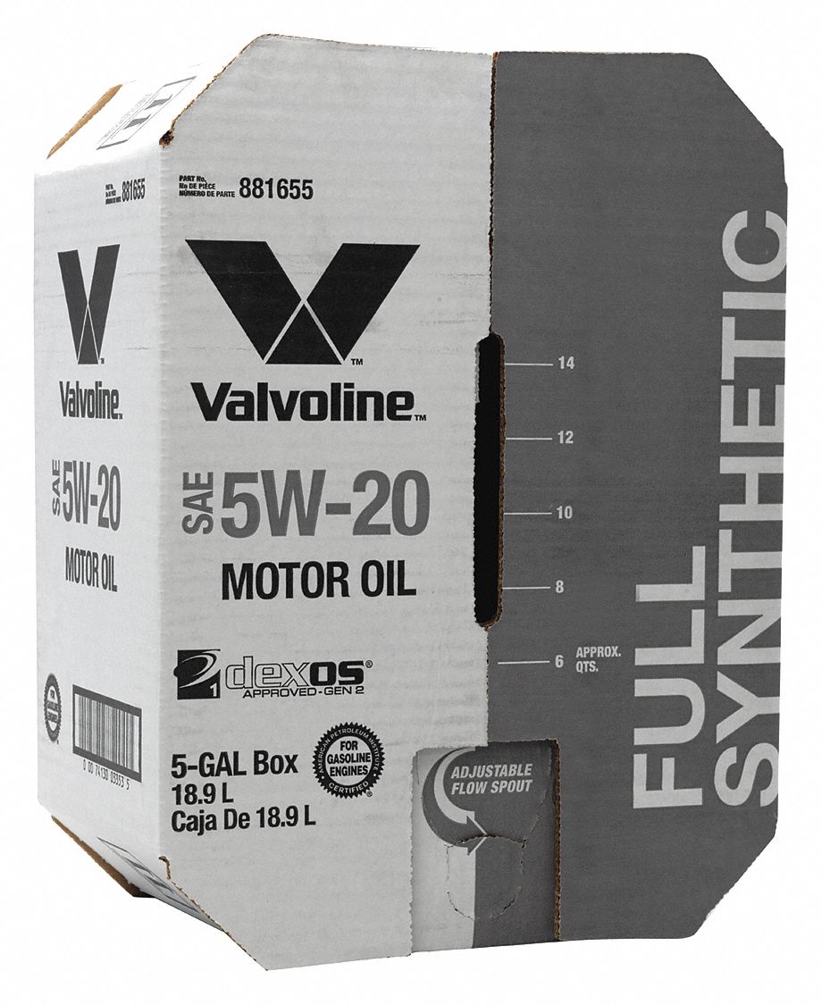 Engine Oil: Synthetic, 5 gal Size, Box, 5W-20, Advanced