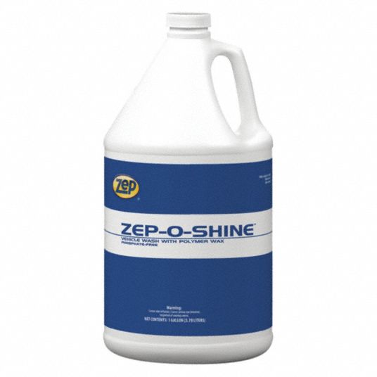 ZEP Car Wash/Polymer Wax, Liquid, Bottle, PK4 453D6838224 Grainger