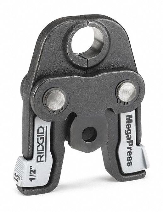 Press Jaw: 1/2 in Pipe, Stainless Steel, For Viega MegaPress, Compact Tool Types