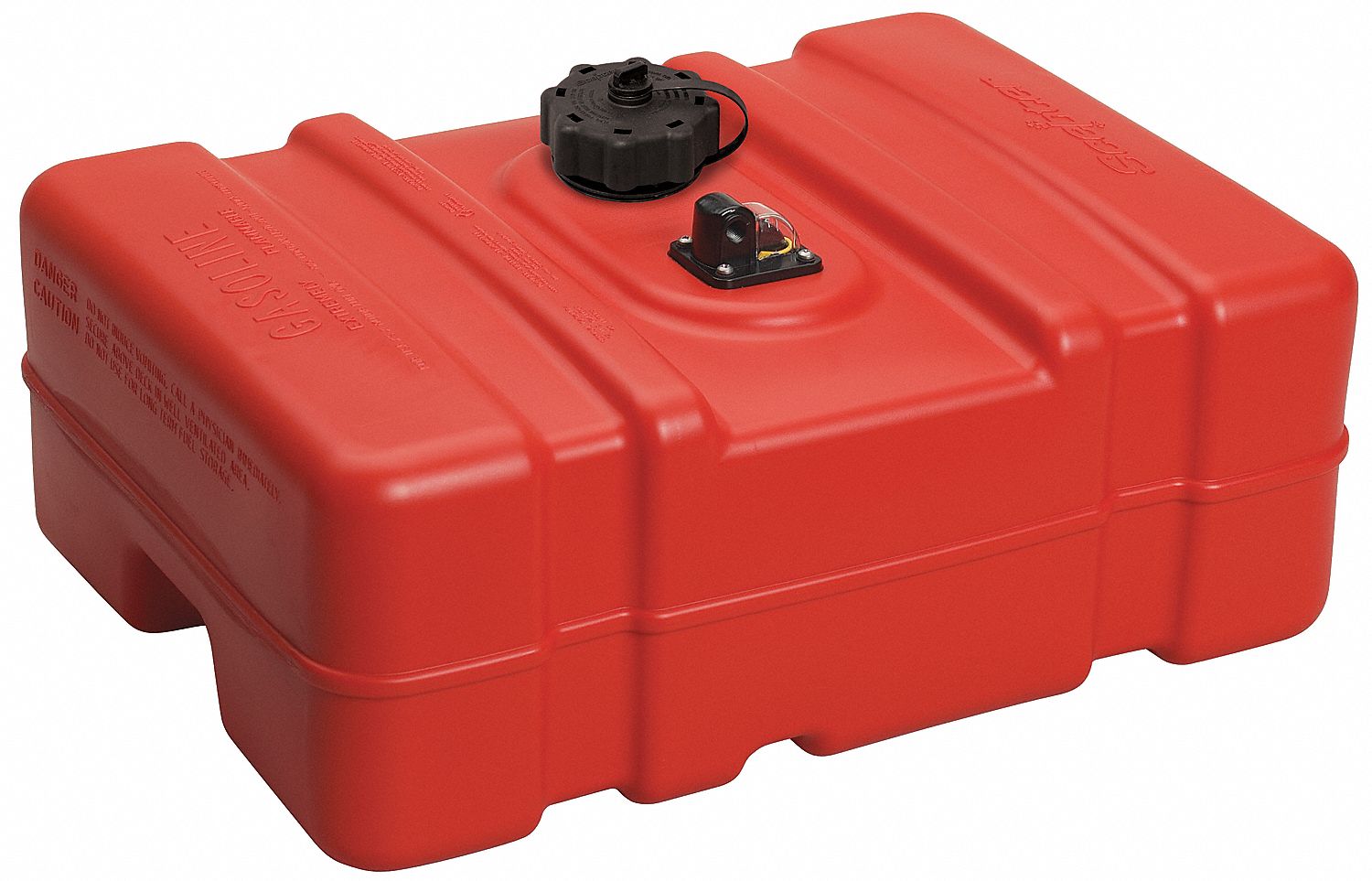 Portable Fuel Tank,  Red,  Plastic,  12 gal Capacity,  11.5 in Height,  18.1 in Width