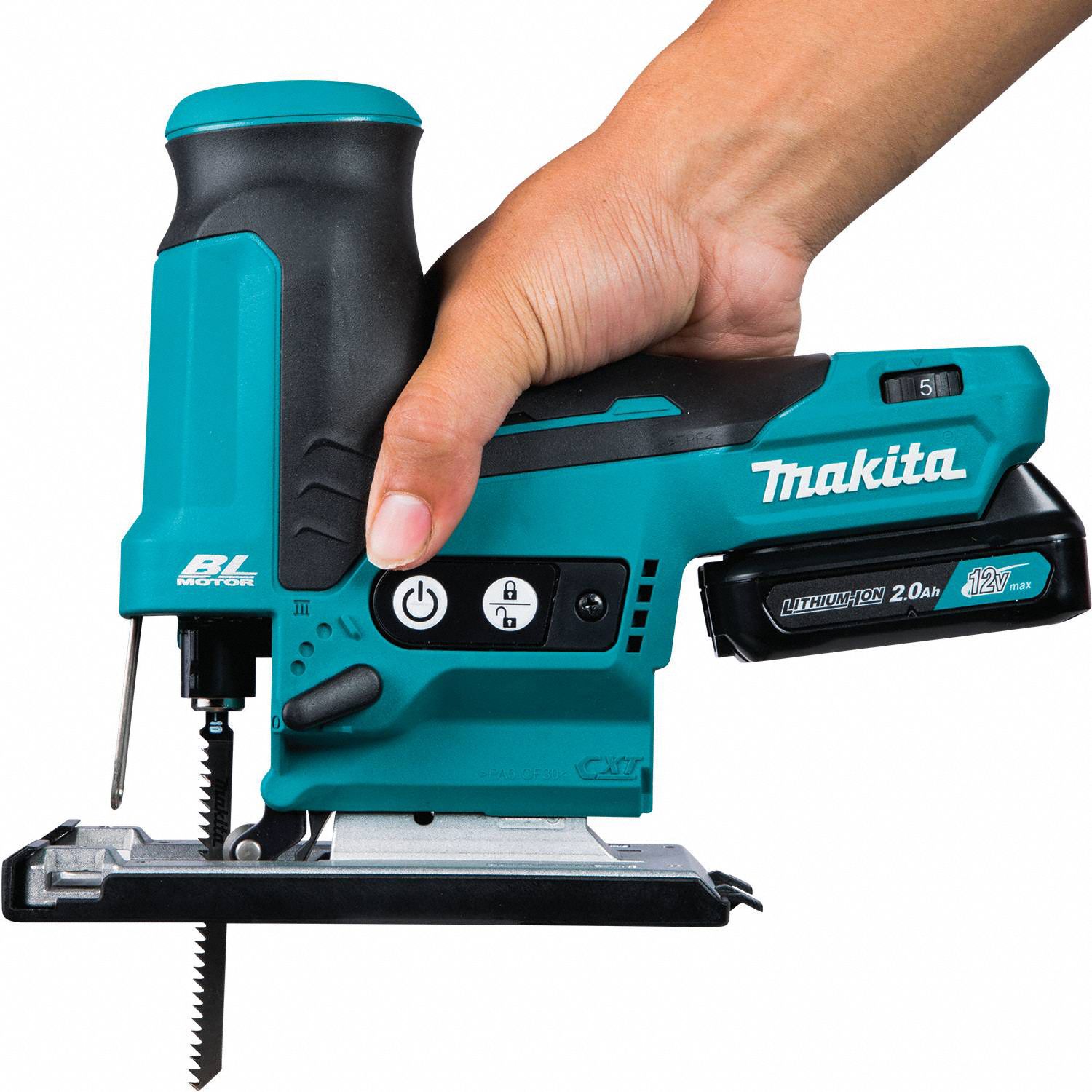 MAKITA Jig Saw Kit, 12V DC, Barrel Grip, Blade Shank Type TShank