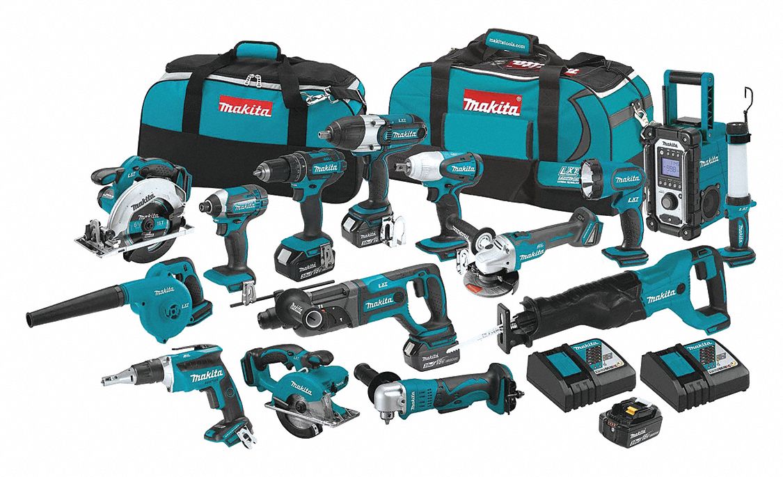 MAKITA, 18 V Volt, 15 Tools, Cordless Combination Kit 453G30XT1501