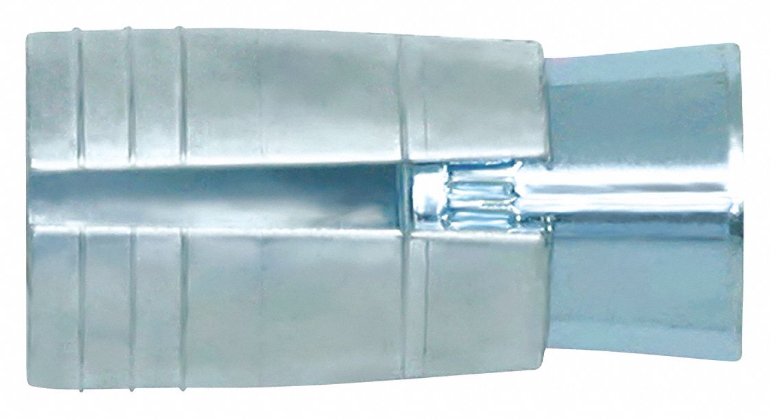 Drop-In Anchor: 1/2 in Overall Dia, 1 3/4 in Overall Lg, 1/2"-13 Thread Size, Steel, 50 PK
