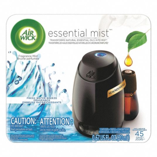 AIR WICK Air Freshener Dispenser and Refill, Continuous, Essential Mist, Surface Dispenser