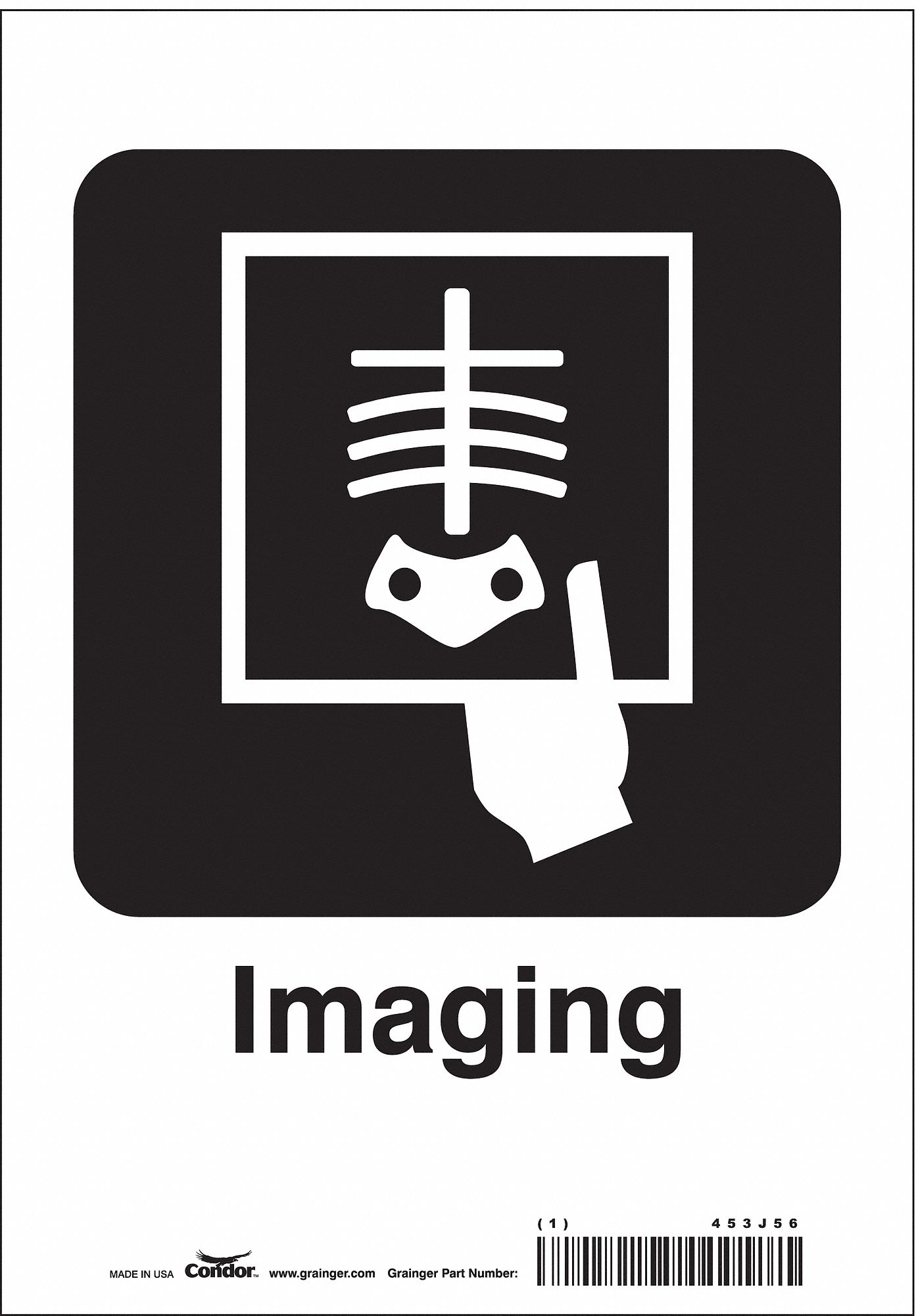 Safety Sign: Vinyl, Adhesive Sign Mounting, 10 in x 7 in Nominal Sign Size, Not Retroreflective