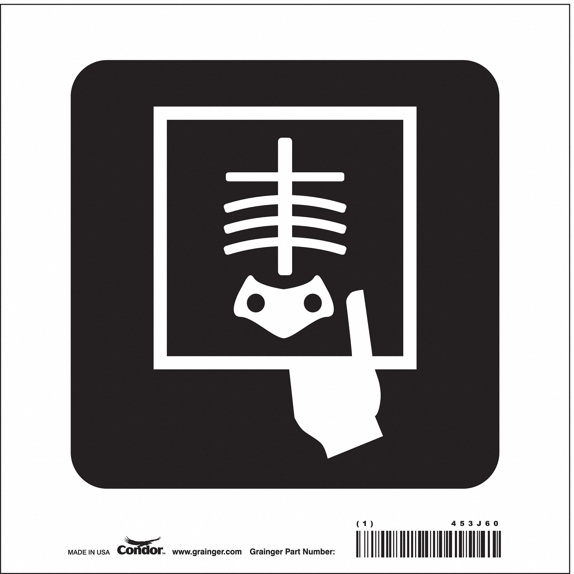 Safety Sign, 8 in x 8 in, Vinyl