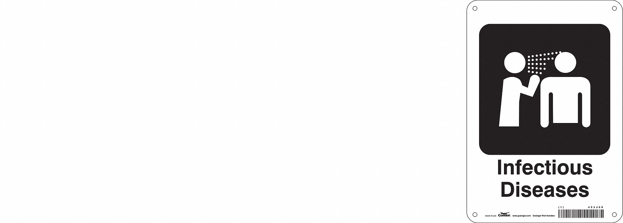 Safety Sign, 10 in x 7 in, Aluminum