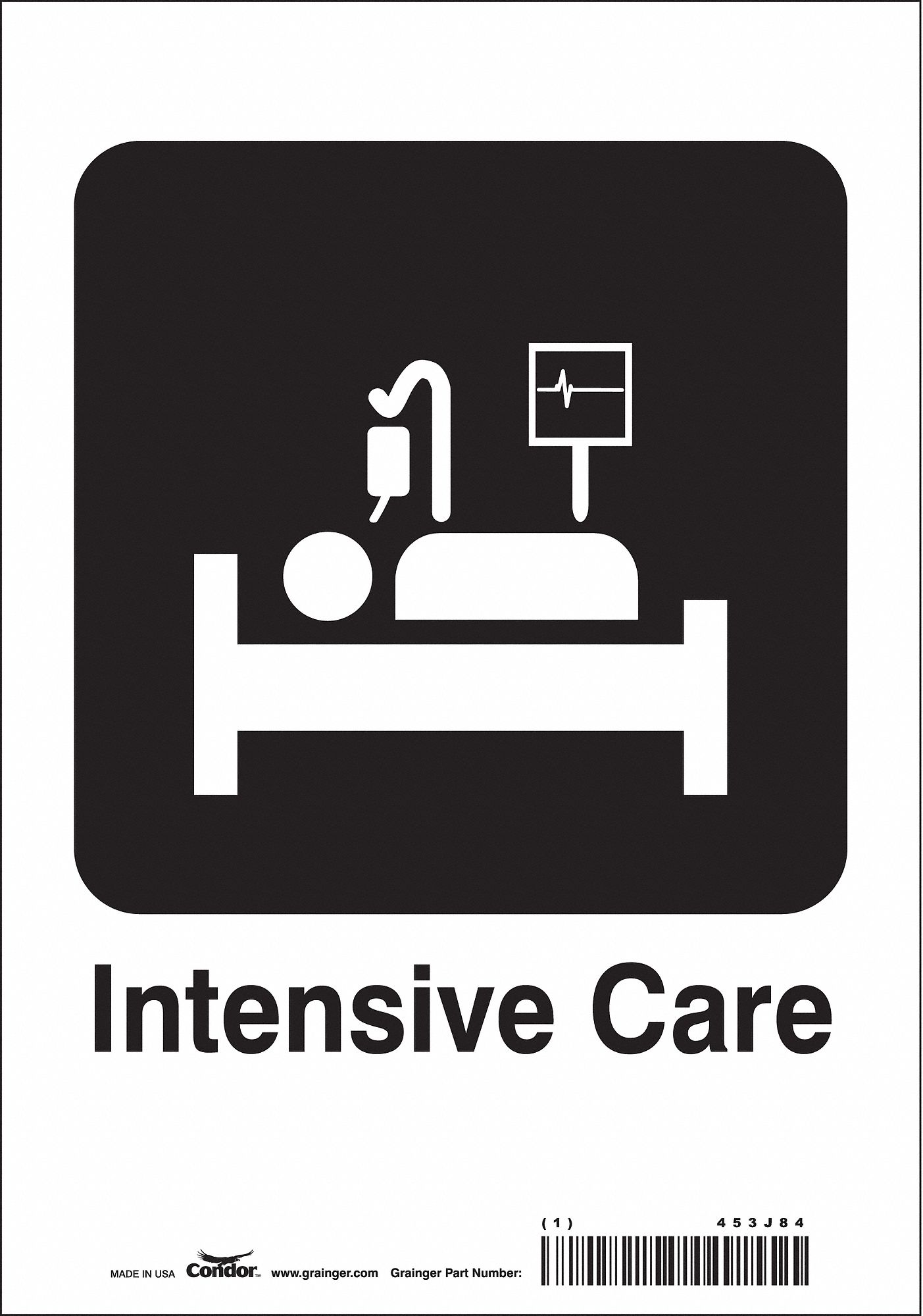 Safety Sign: Vinyl, Adhesive Sign Mounting, 10 in x 7 in Nominal Sign Size, Not Retroreflective