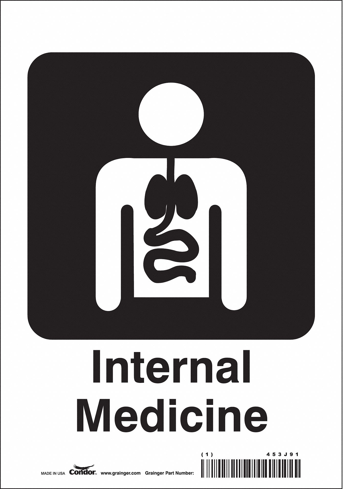 Safety Sign: Vinyl, Adhesive Sign Mounting, 10 in x 7 in Nominal Sign Size, Not Retroreflective
