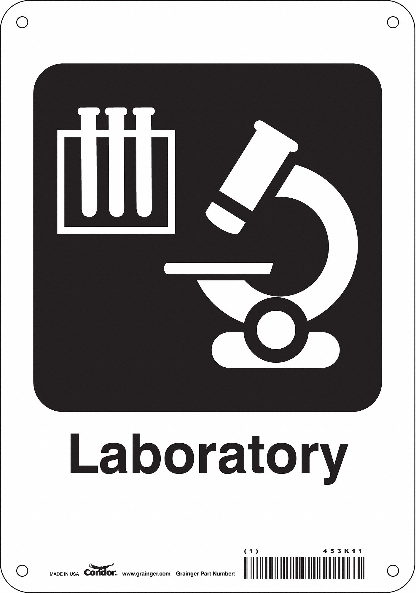 Safety Sign: Aluminum, Mounting Holes Sign Mounting, 10 in x 7 in Nominal Sign Size, 0.032 in Thick