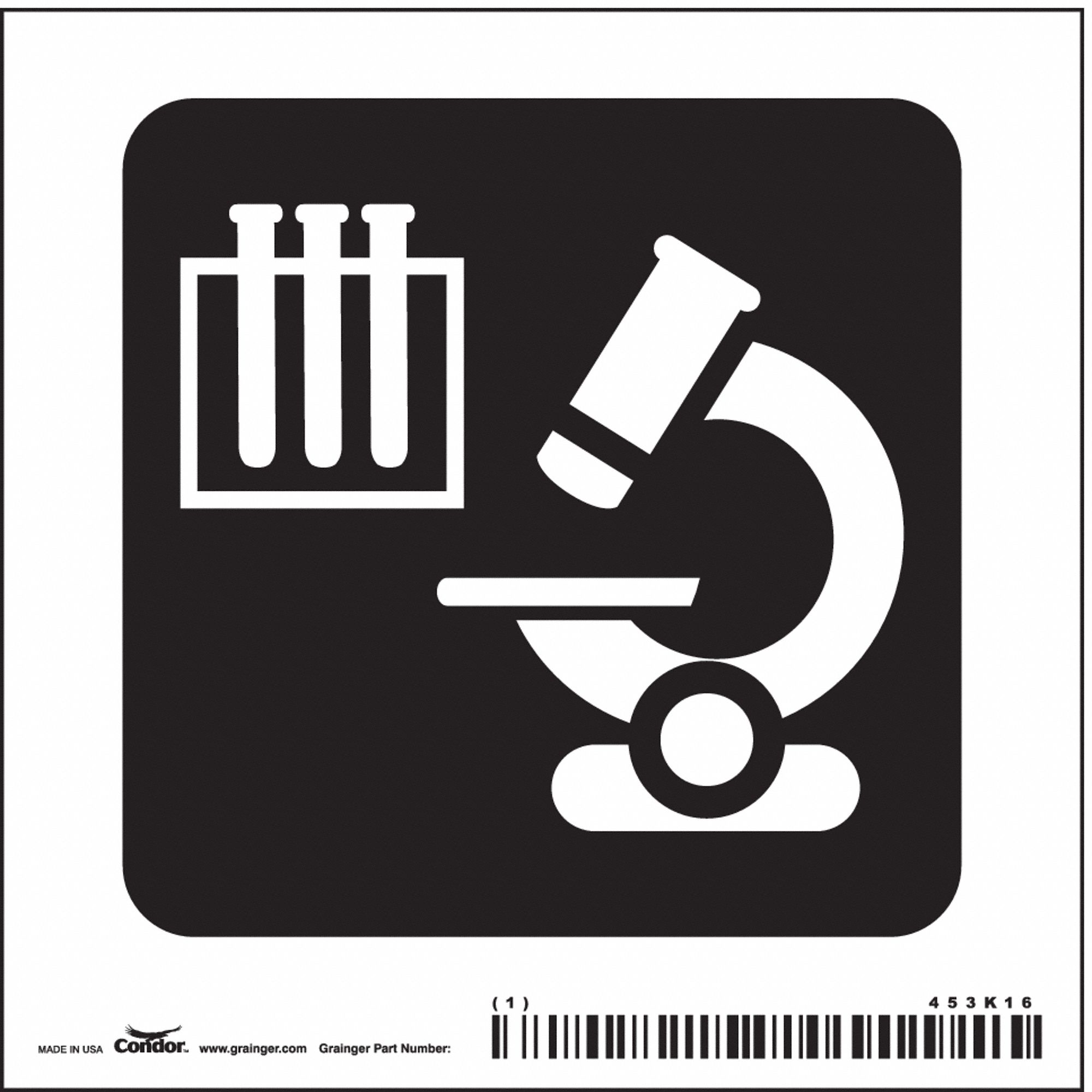 Safety Sign, 4 in x 4 in, Vinyl