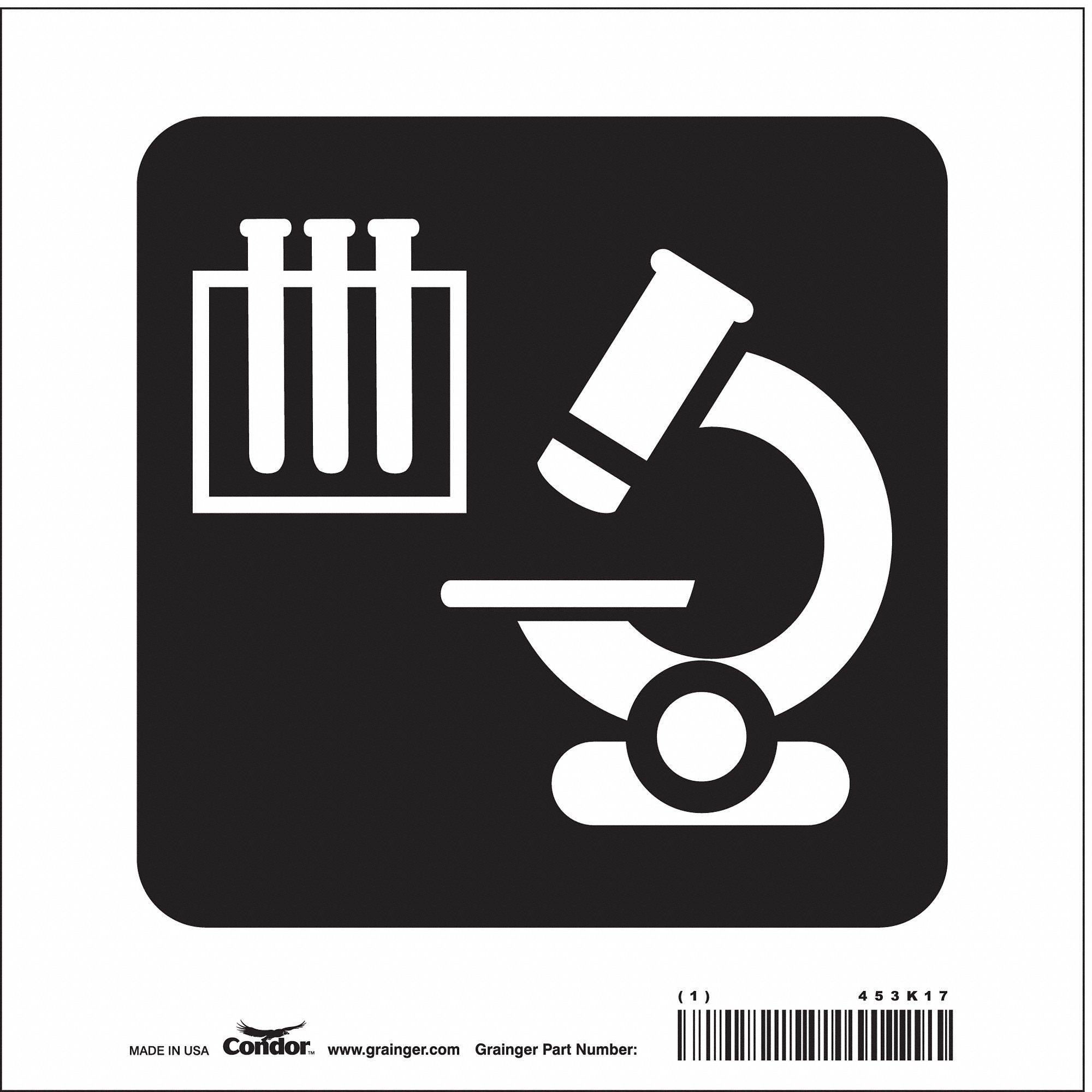 Safety Sign, 8 in x 8 in, Vinyl