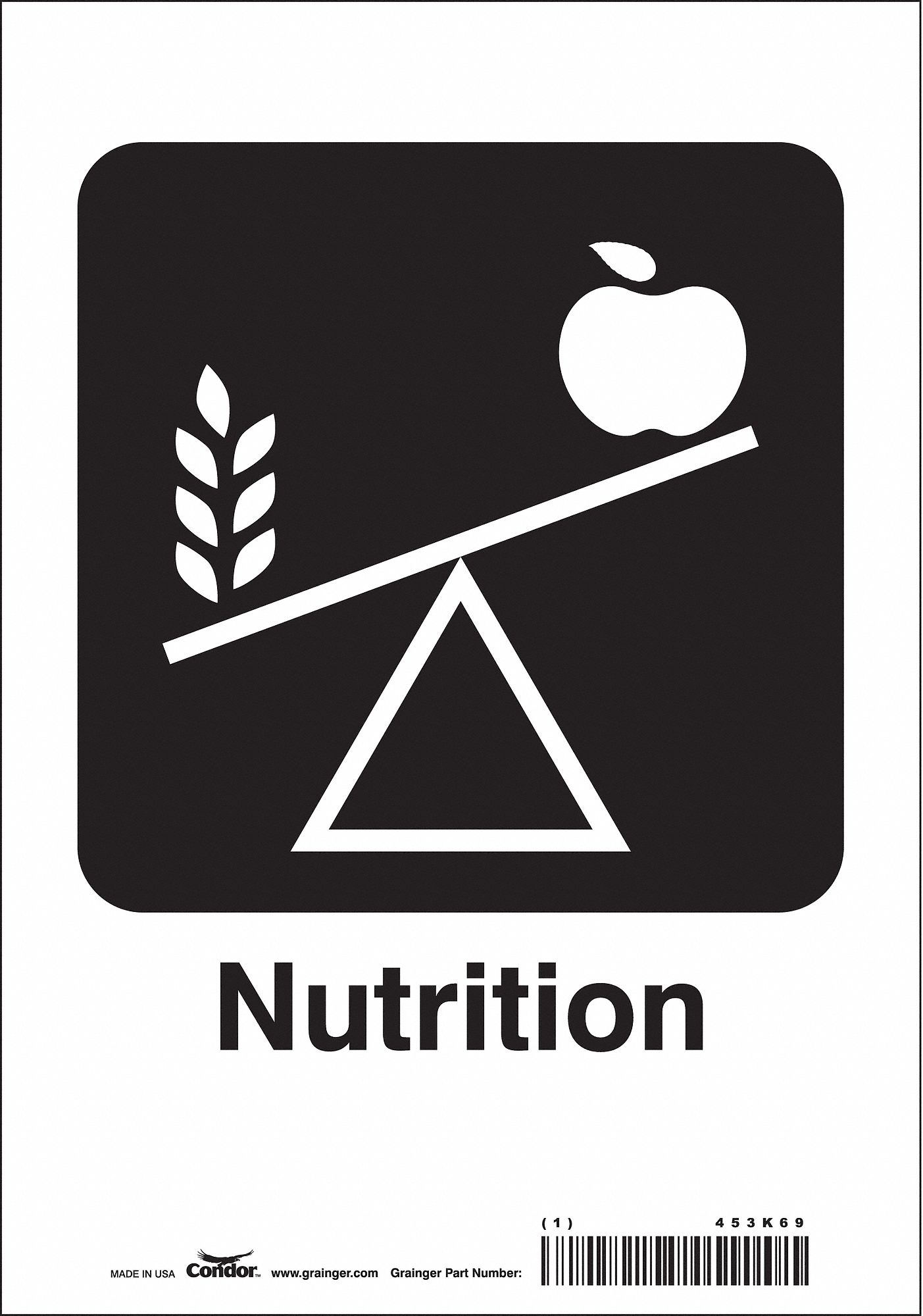 Safety Sign, 10 in x 7 in, Vinyl