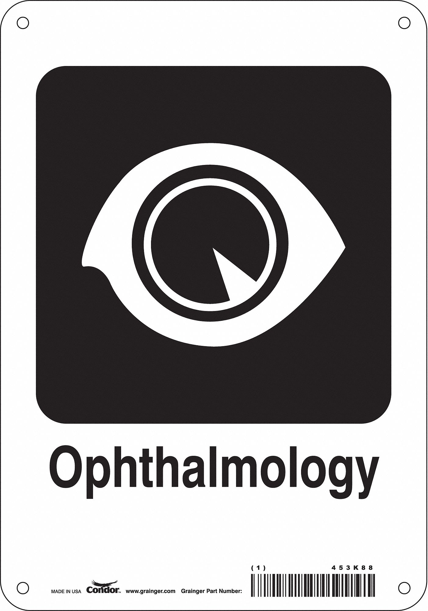 Safety Sign: Aluminum, Mounting Holes Sign Mounting, 10 in x 7 in Nominal Sign Size, 0.032 in Thick