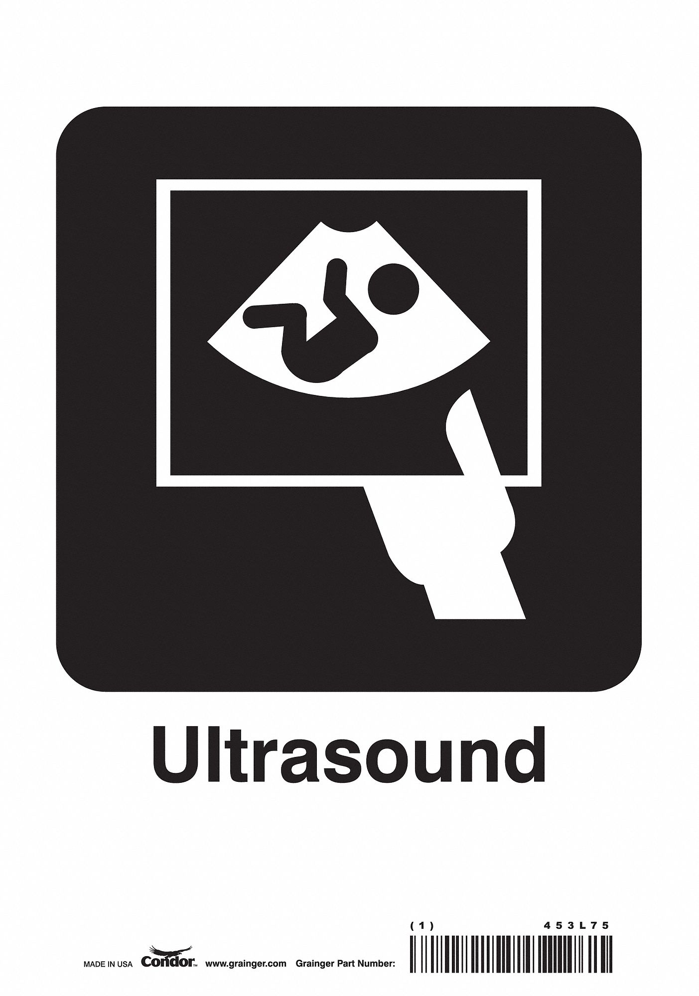 Safety Sign: Vinyl, Adhesive Sign Mounting, 10 in x 7 in Nominal Sign Size, Not Retroreflective