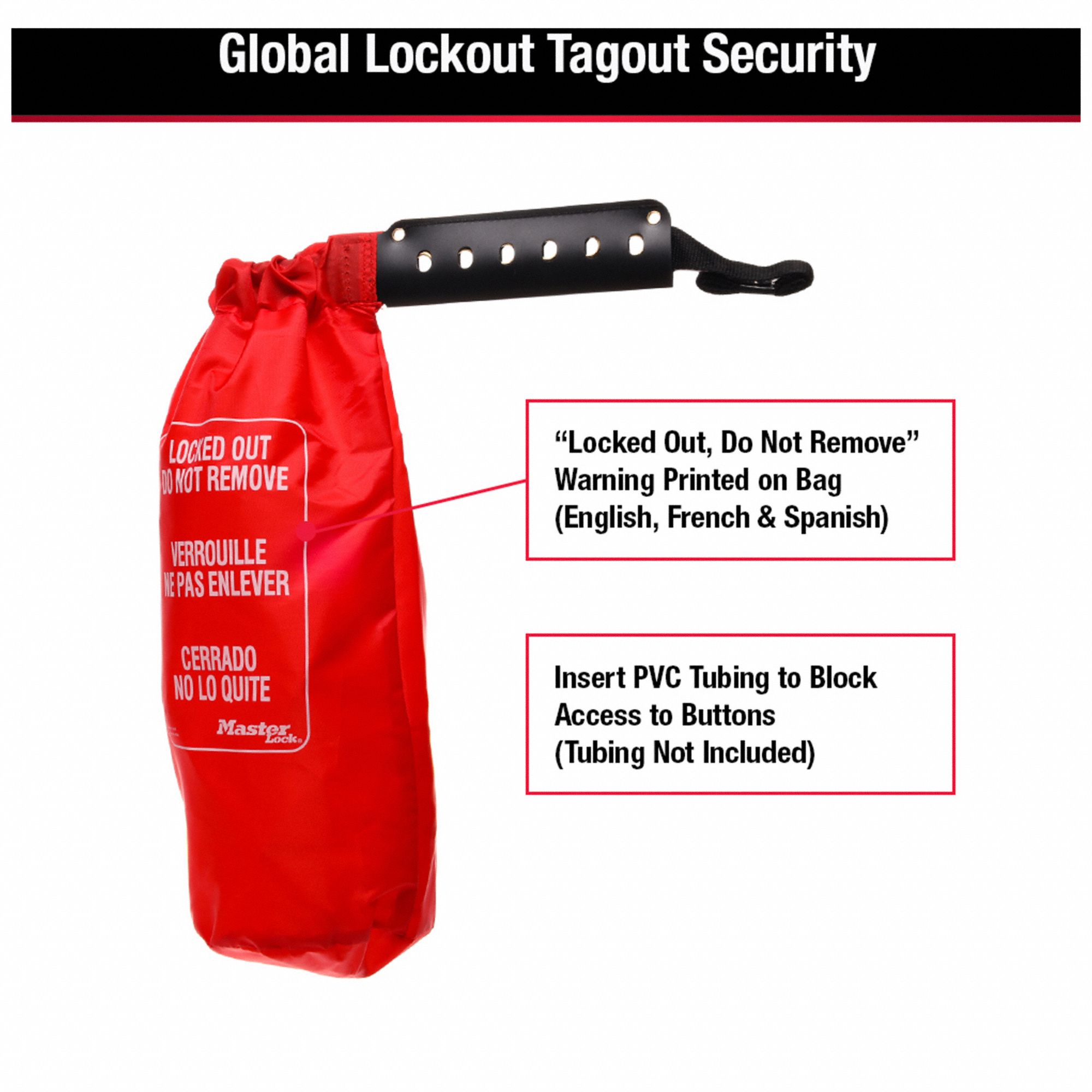 MASTER LOCK Oversize Plug and Hoist Control Lockout: 17 in Ht, 9 1/2 in ...
