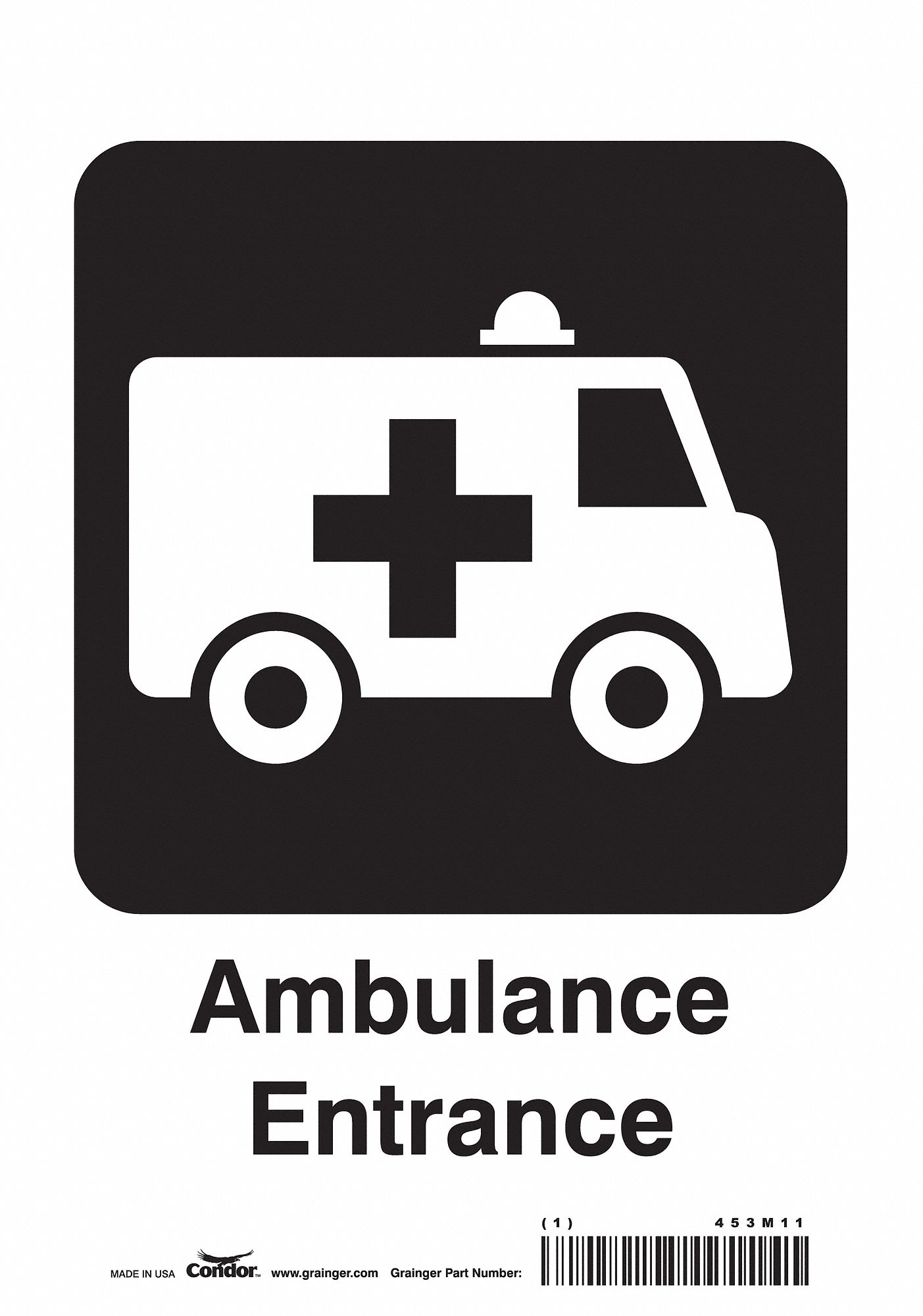 Safety Sign: Vinyl, Adhesive Sign Mounting, 10 in x 7 in Nominal Sign Size, Not Retroreflective